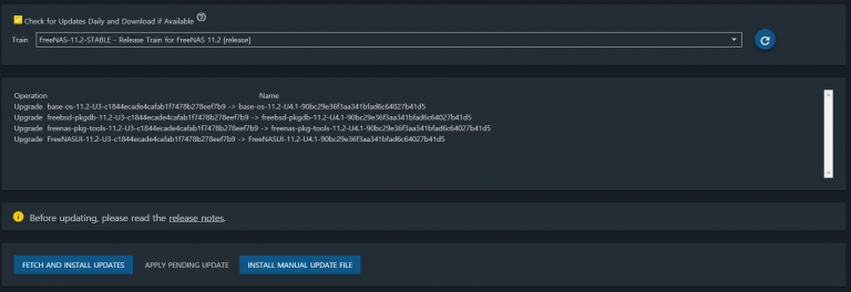 FreeNAS \uc5c5\ub370\uc774\ud2b8 - \uc5b4\ub4dc\ubbf8\uc628